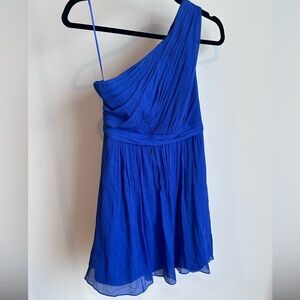 J. Crew One-Shoulder Blue Dress